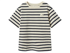 Name It t-shirt white swan with stripes  